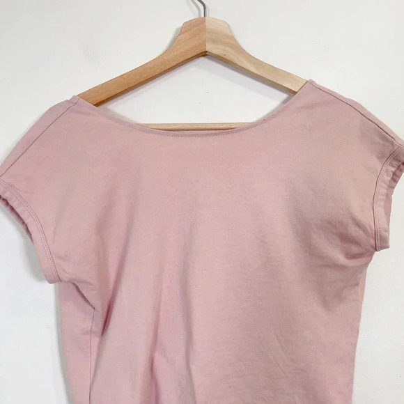 Aritzia Wilfred Adela Tshirt Open Back Light Pink - Picture 3 of 9
